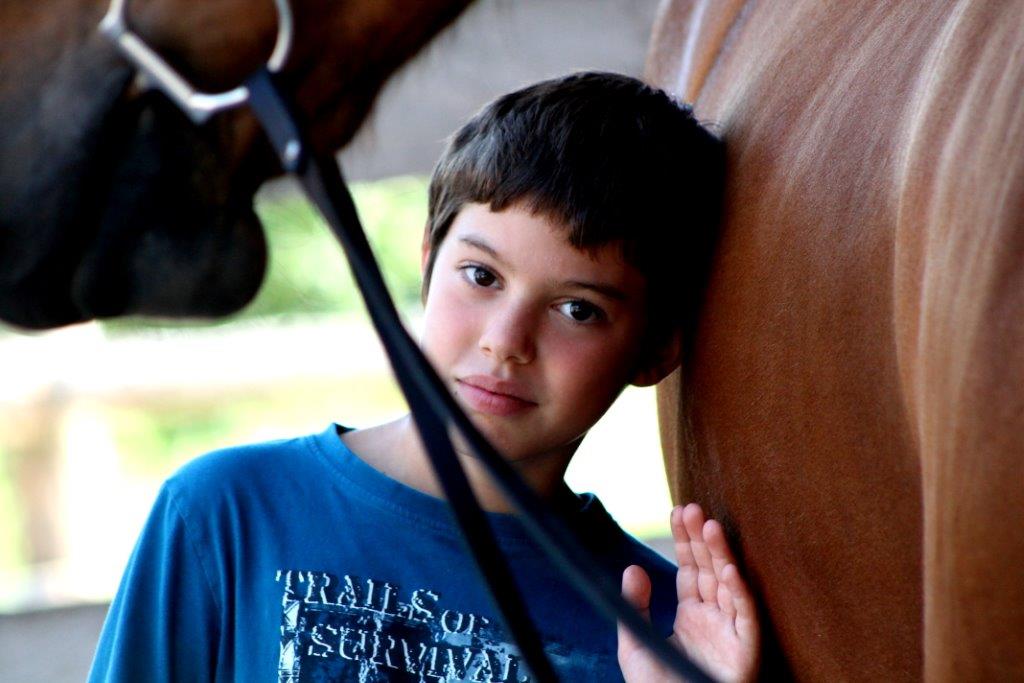 kind pferd